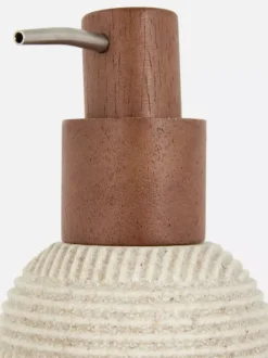 Dozownik mydła z teksturowaną powierzchnią