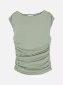 Drapowany top bez rękawów The Edit