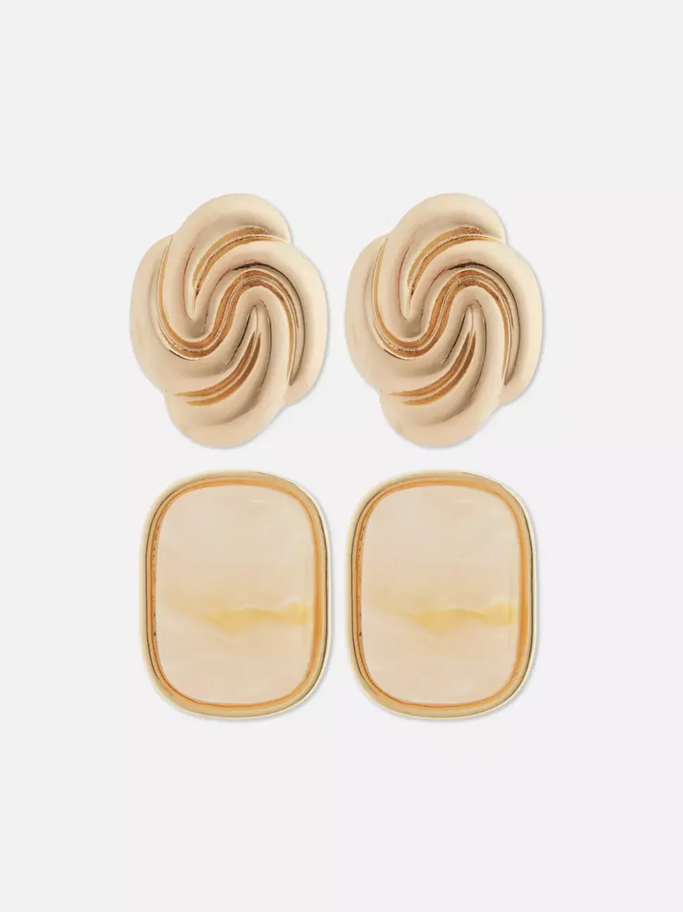 Duże kolczyki sztyfty, 2 pary