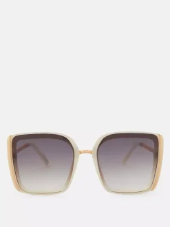 Duże okulary przeciwsłoneczne w kwadratowej oprawce