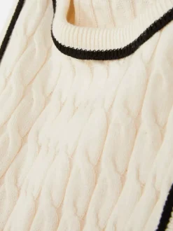 Długa koszulka bez rękawów o splocie warkoczowym