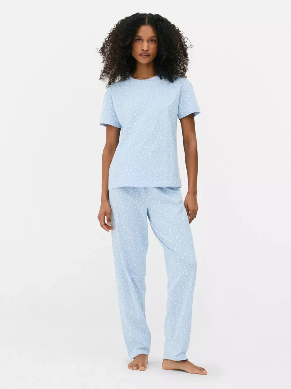 Długa piżama dżersejowa