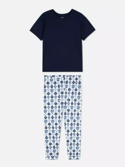 Długa piżama dżersejowa