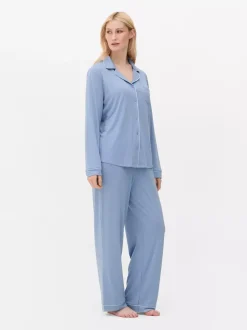 Długa piżama w stylu boyfriend