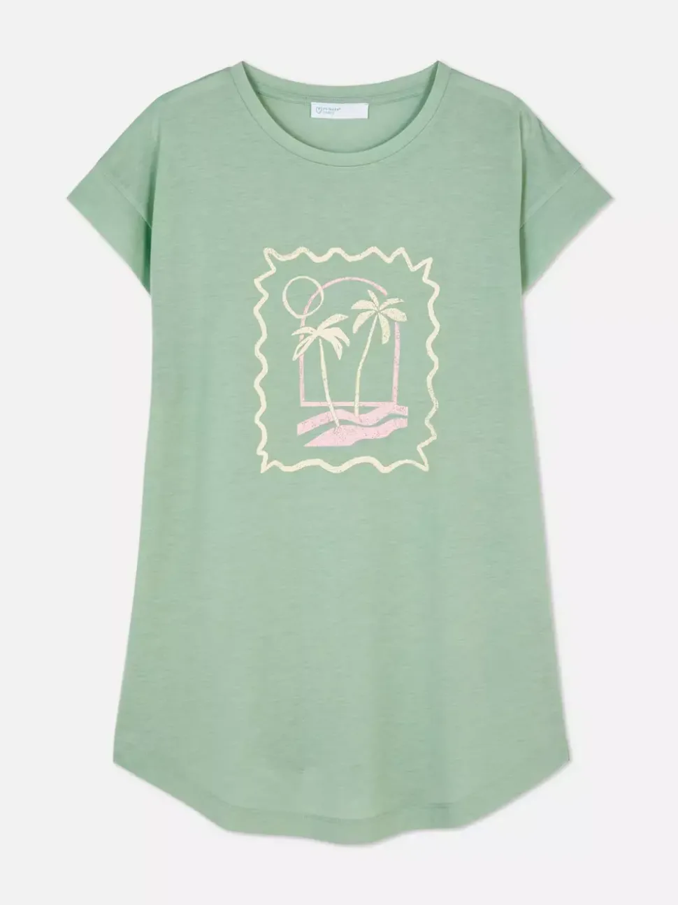 Długi T-shirt z nadrukiem