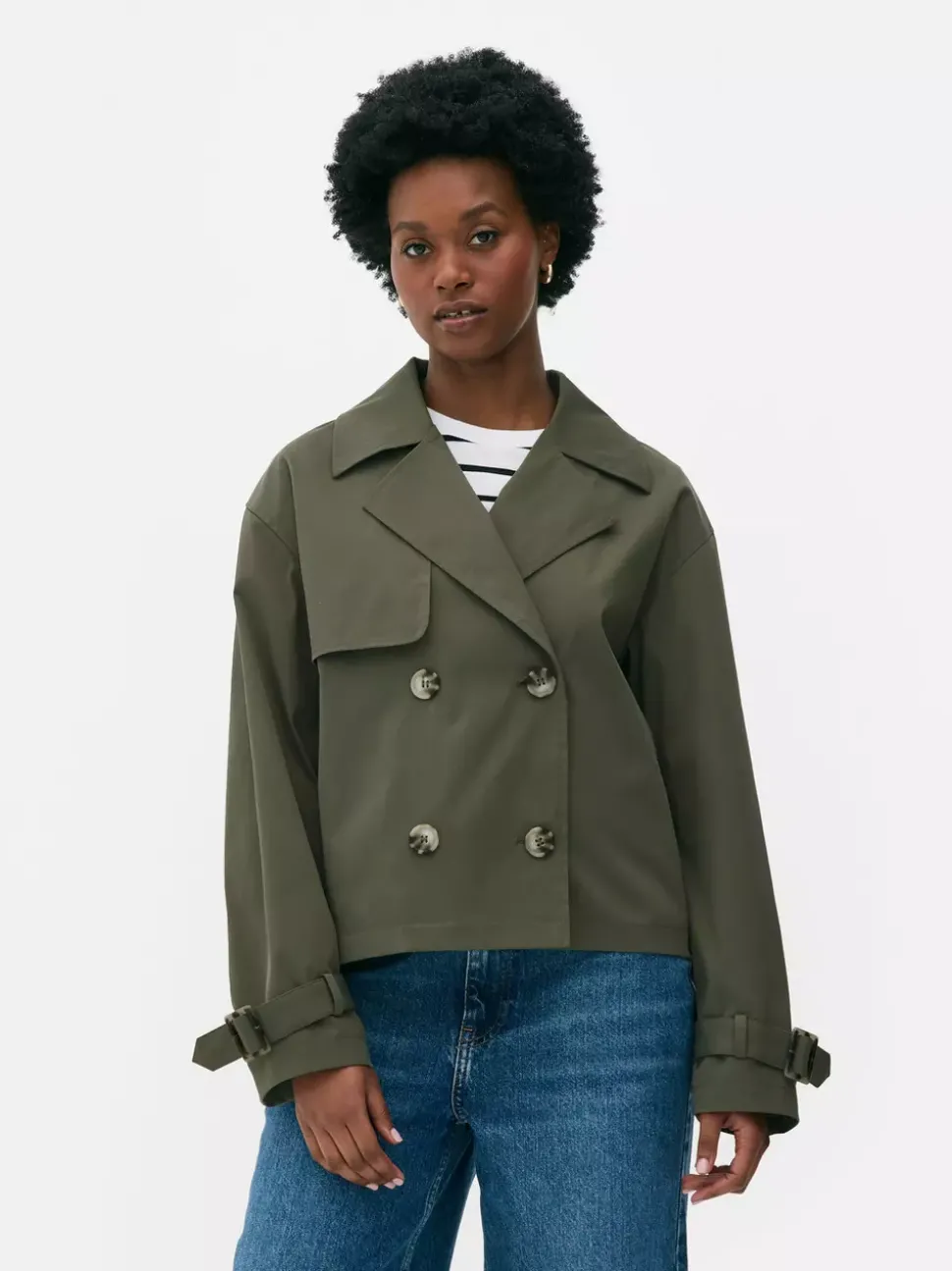 Dwurzędowa kurtka o pudełkowym kroju
