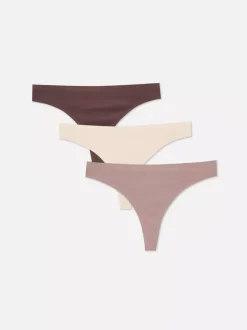 Dyskretne stringi w neutralnych kolorach, 3 pary