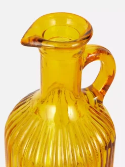 Dzbanek na oliwę z prążkowanego szkła