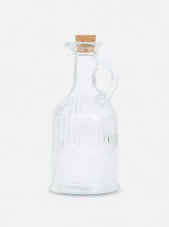 Dzbanek na oliwę z prążkowanego szkła