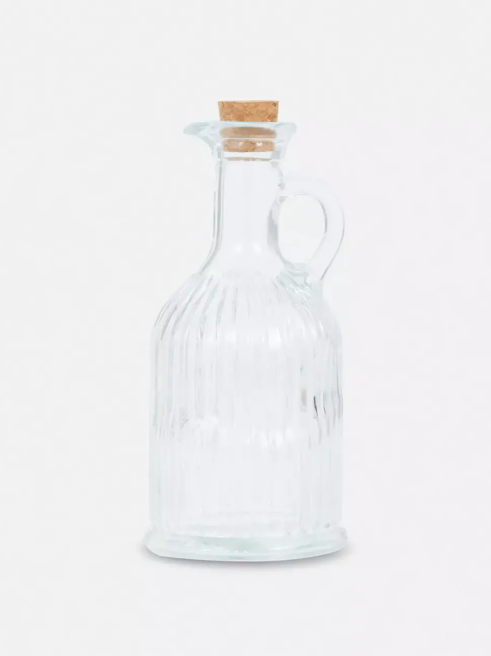 Dzbanek na oliwę z prążkowanego szkła