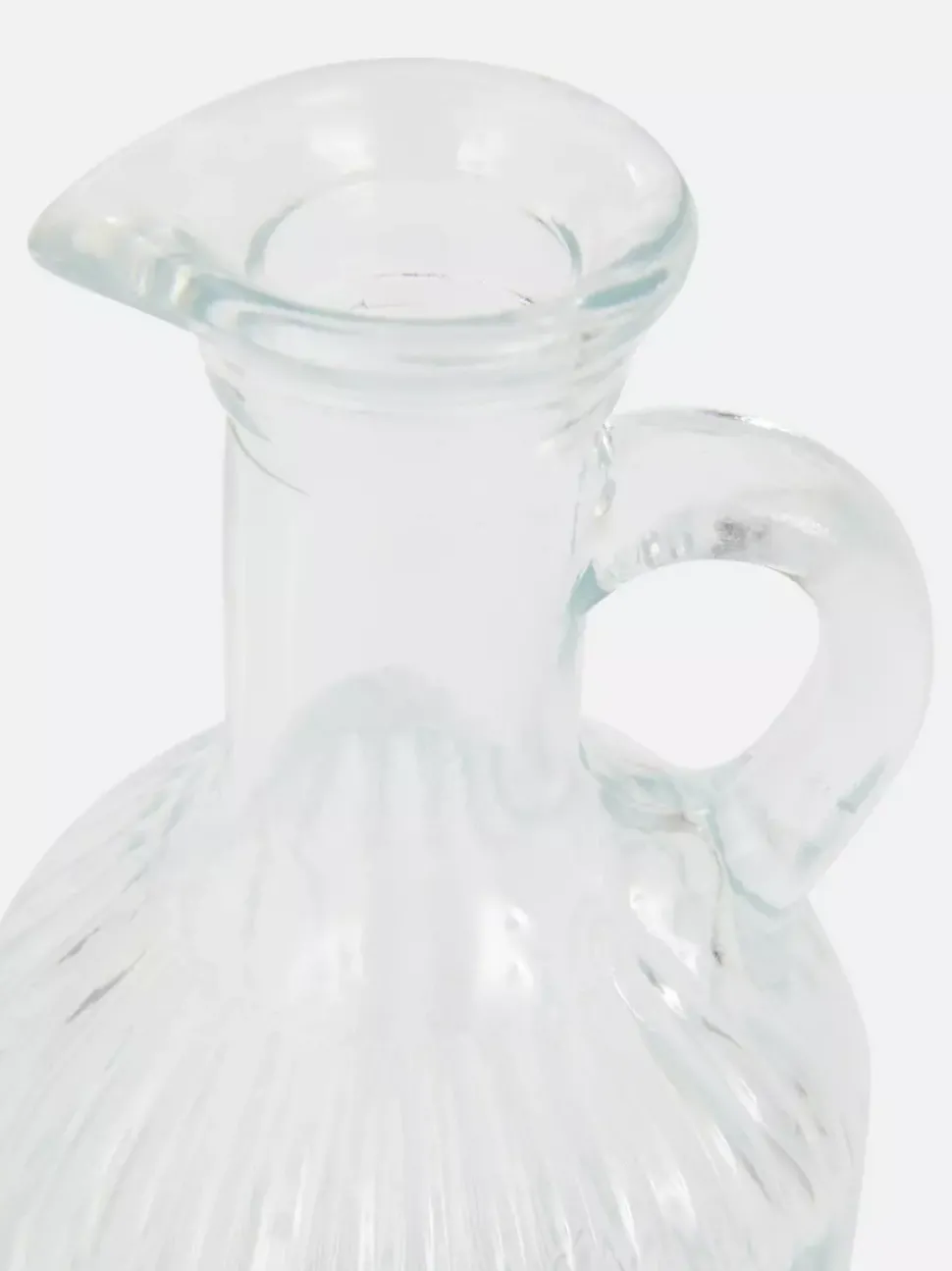 Dzbanek na oliwę z prążkowanego szkła