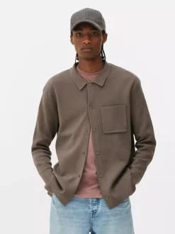 Dzianinowa koszula z zapięciem na zatrzaski