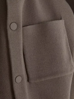 Dzianinowa koszula z zapięciem na zatrzaski