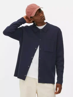 Dzianinowa koszula z zapięciem na zatrzaski