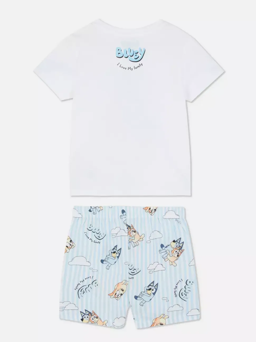 Dziecięca piżama z T-shirtem i szortami z Blue