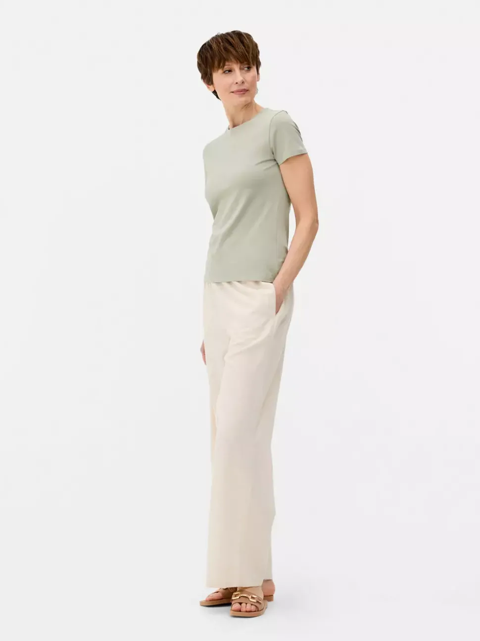 Elastyczny T-shirt z krótkim rękawem