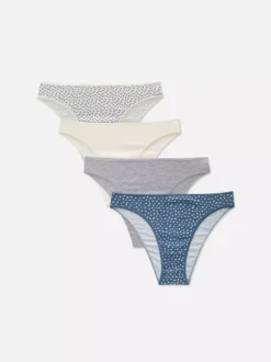 Figi na co dzień ze wzorem, 4 pary