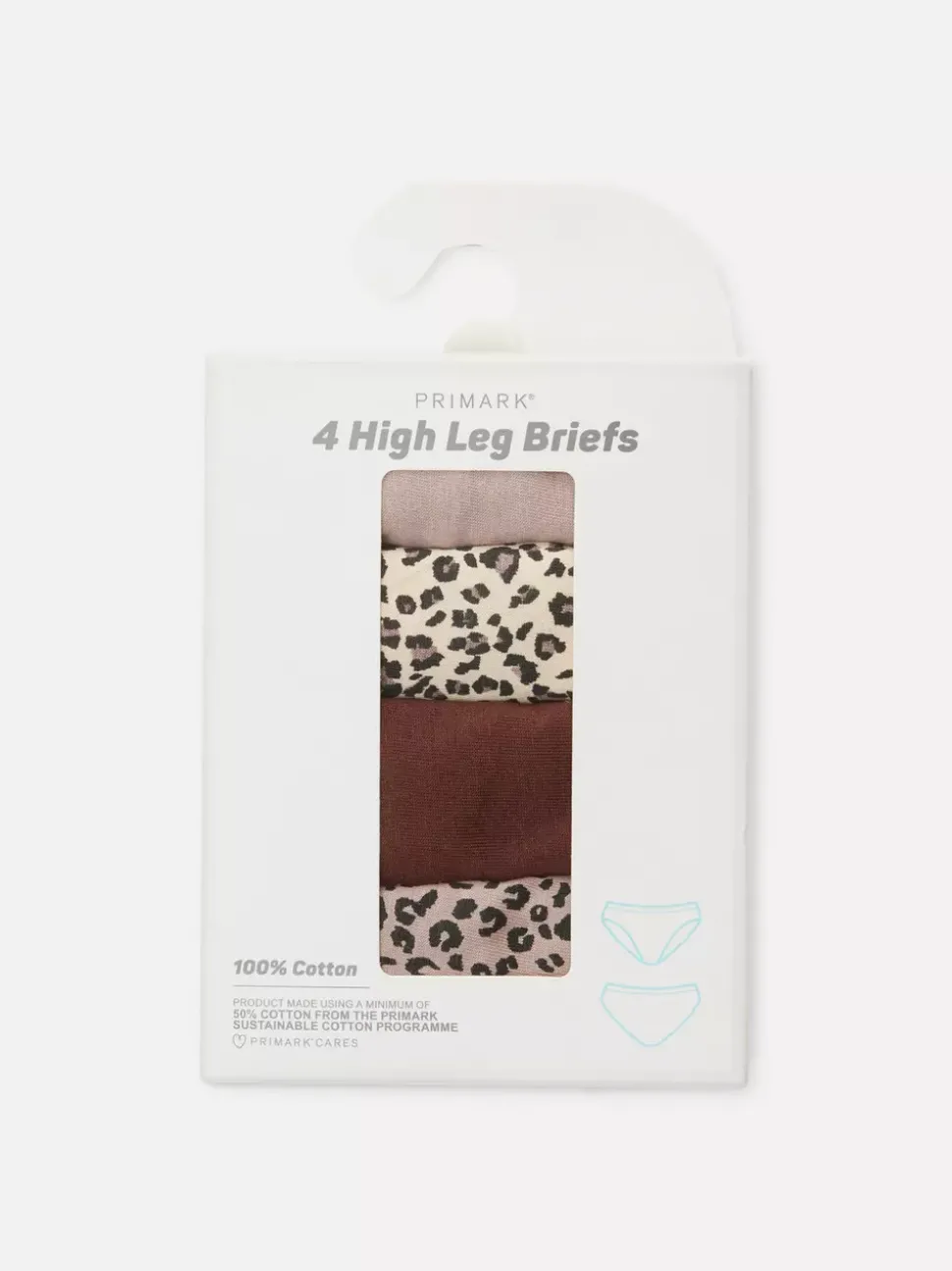 Figi z wysokim wycięciem na co dzień, 4 pary