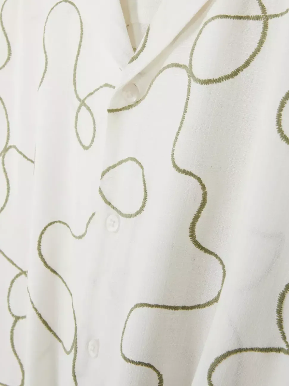 Flokowana koszula Kem z abstrakcyjnym wzorem