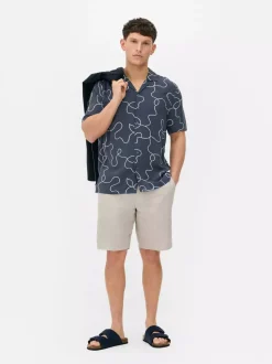 Flokowana koszula Kem z abstrakcyjnym wzorem