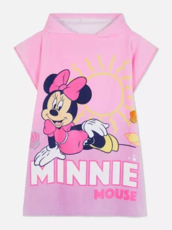 Frotowe ponczo z kapturem z Myszką Minnie Disneya
