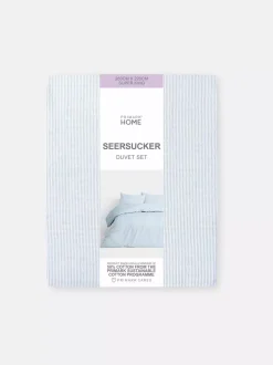 Gofrowana pościel w paski w rozmiarze super king