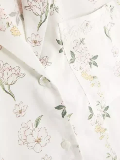 Góra od piżamy z kwiatowym nadrukiem