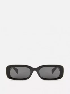 Grube prostokątne okulary przeciwsłoneczne