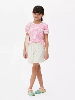 Haftowane szorty z dżerseju