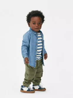 Jeansowa koszula z długim rękawem