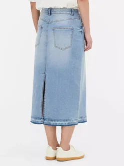 Jeansowa spódnica midi