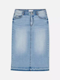 Jeansowa spódnica midi