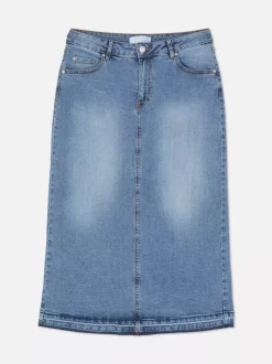 Jeansowa spódnica midi