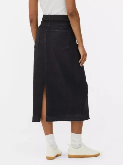 Jeansowa spódnica midi