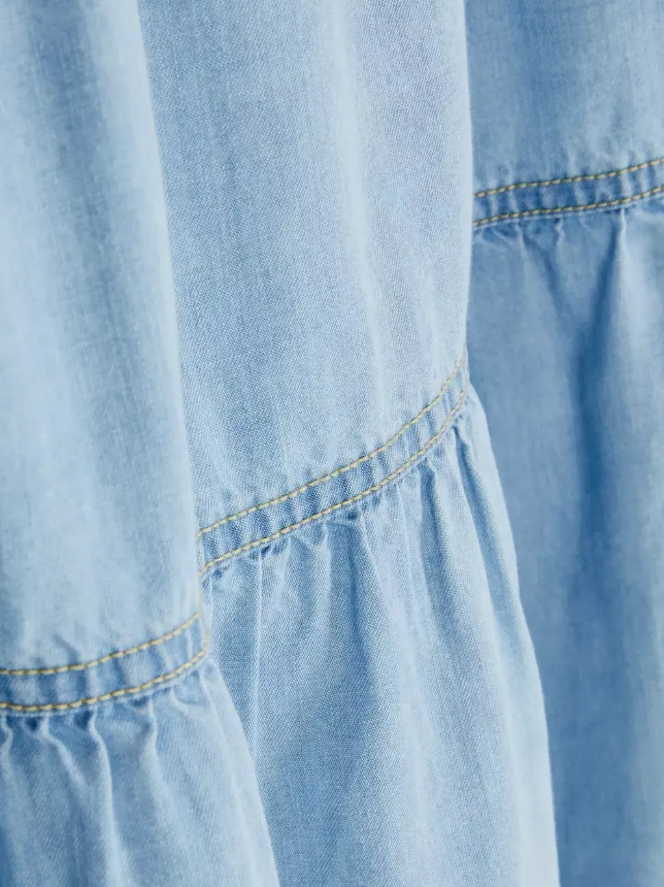 Jeansowa warstwowa spódnica maxi