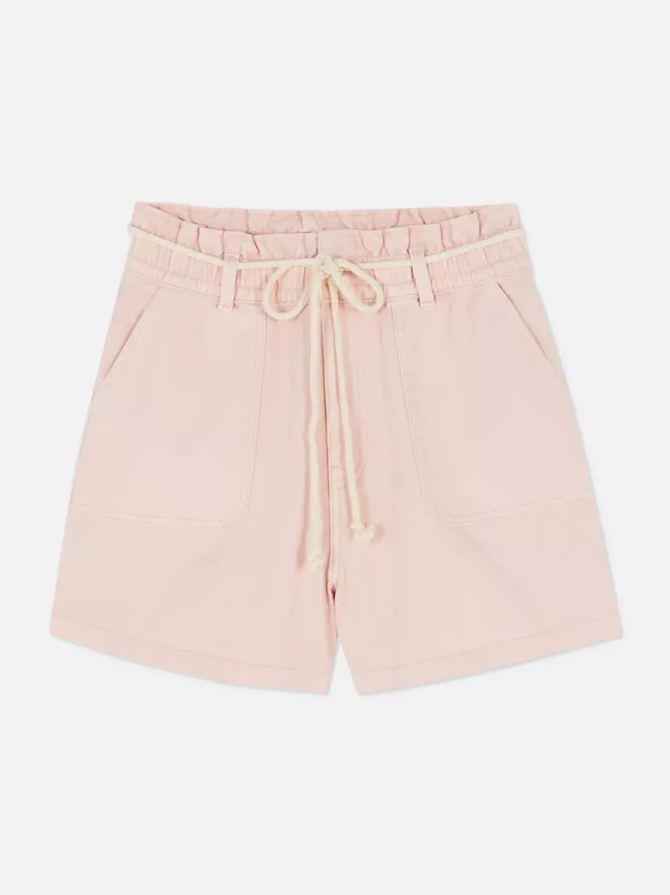 Jeansowe szorty bermudy ze sznurkowym wiązaniem