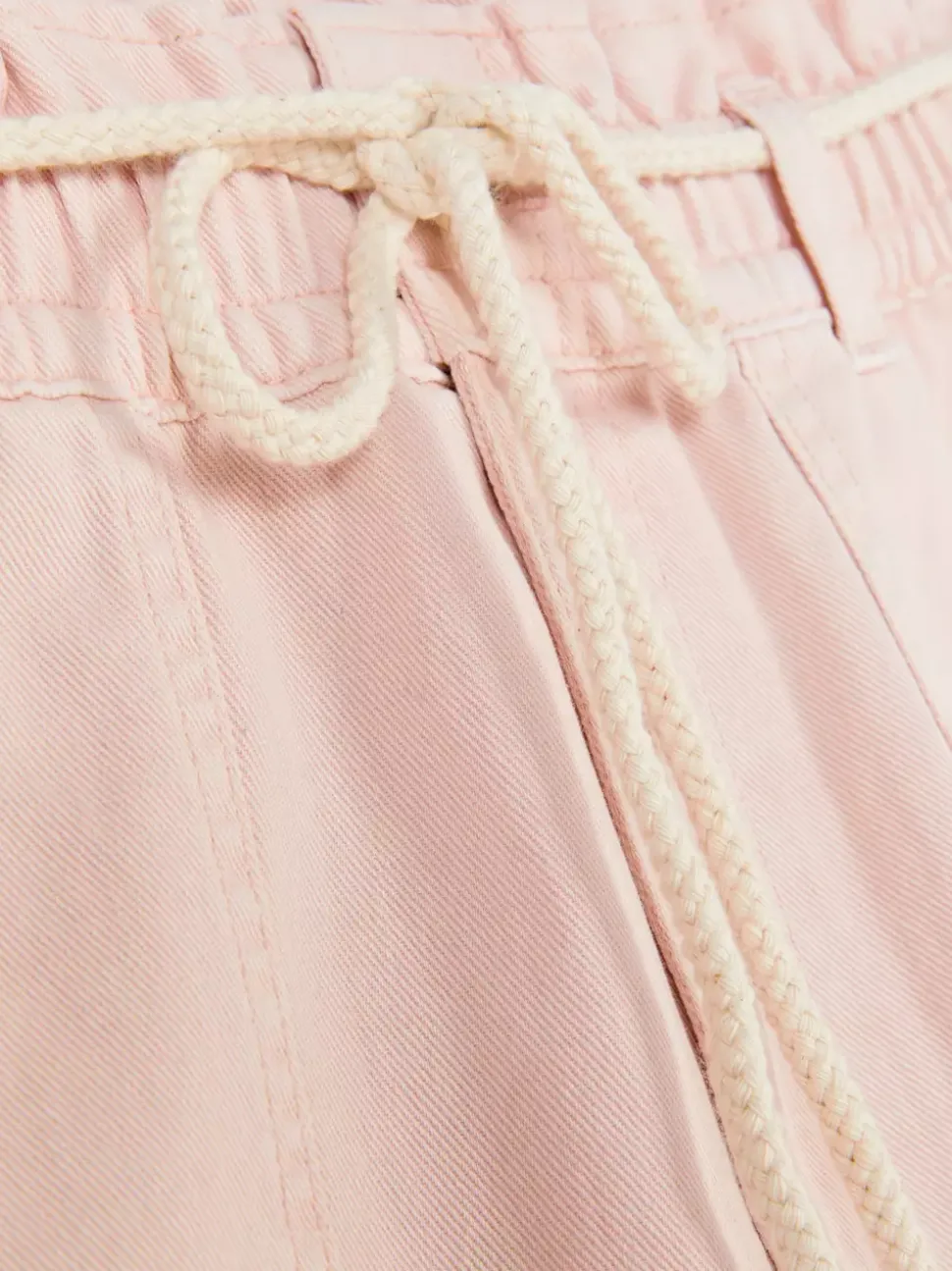 Jeansowe szorty bermudy ze sznurkowym wiązaniem