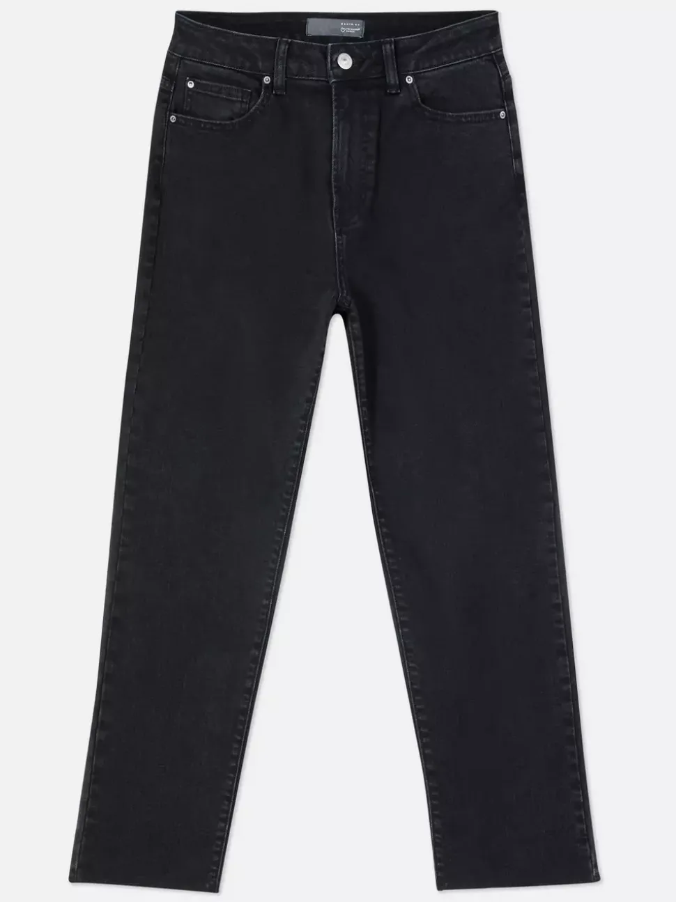 Jeansy vintage o kroju slim z prostymi nogawkami