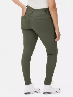 Jeansy ze średnim stanem o kroju skinny | standard