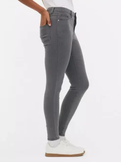 Jeansy ze średnim stanem o kroju skinny | standard