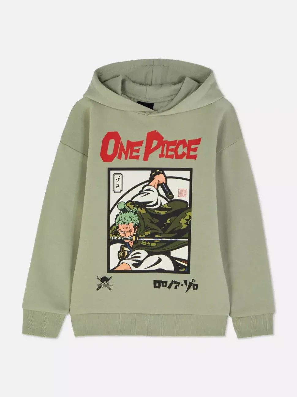 Jednoczęściowa bluza z kapturem i motywem Zoro