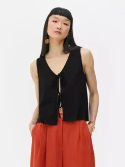 Kamizelka z wiązanym przodem