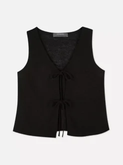 Kamizelka z wiązanym przodem