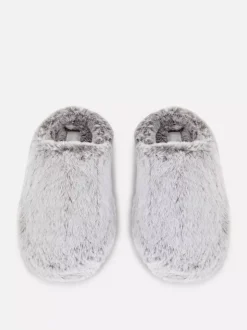 Kapcie bez pięty ze sztucznego futerka