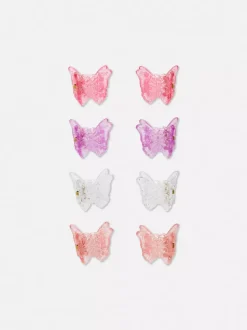 Klamerki do włosów w kształcie motyli, 8 szt.