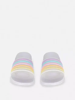 Klapki ze wzorem w paski