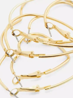 Kolczyki koła w kształcie serc The Edit, 3 pary