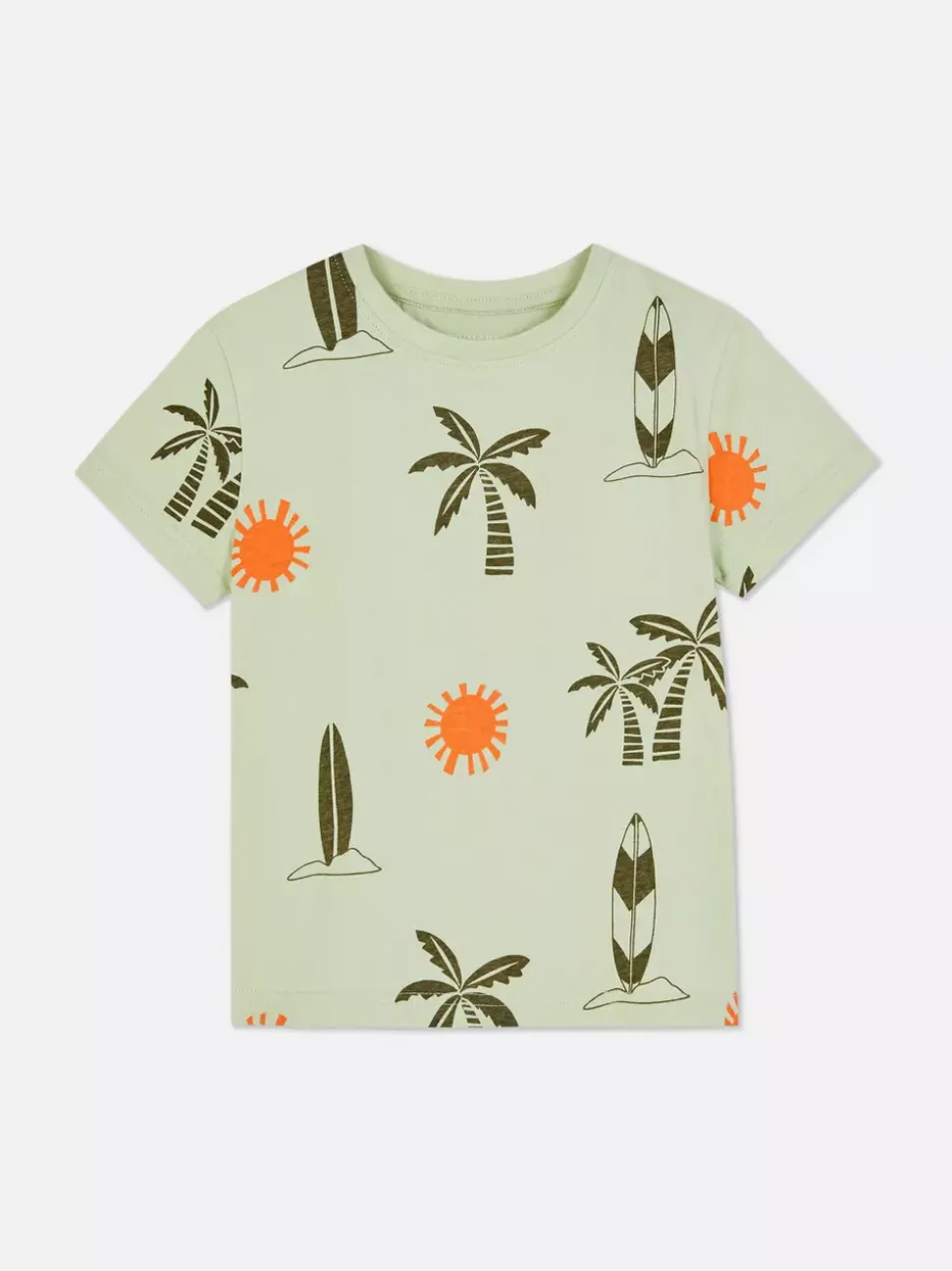 Kolorowy T-shirt z krótkim rękawem i motywem rekina