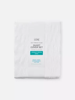 Komplet pościeli king size z materiału seersucker