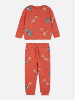 Komplet z bluzą i spodniami dresowymi ze sznurkiem